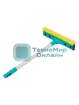 Щетка-окномойка Home Palisad с водосгоном, пластиковый черенок, 430х220 мм