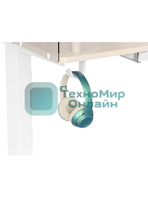 Стол для компьютера Cactus CS-EDL-DWT столешница ДСП светлый дуб каркас белый 120x71x60см