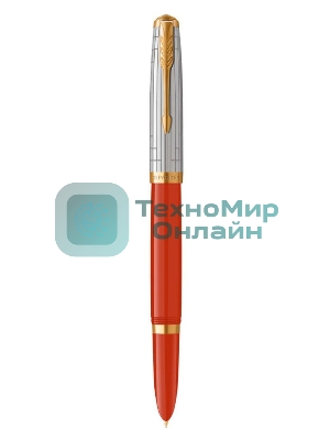 Ручка перьевая Parker 51 Premium (CW2169071) Red Rage GT, F, сталь нержавеющая, подарочная коробка