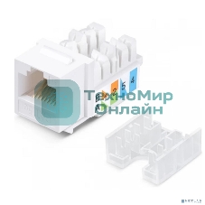 Модуль Keystone Rexant Jack RJ-45(8P8C), UTP неэкранированный, cat.5e, тип 90 градусов, белый PRO