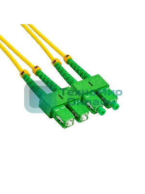 Патч-корд волоконно-оптический ExeGate FC-D-9-SC/APC-SC/APC-5M-LSZH (Шнур ВО SM 9/125 (OS2/G.652.D), SC/APC-SC/APC, Duplex, LSZH, 5м)