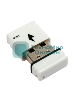 Флешка USB Gembird GFL-2.0-16mini, 16Gb, USB 2.0, R/W 30/15, белый