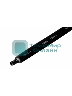 Трубка термоусадочная Rexant 8.0/4.0 1м черный