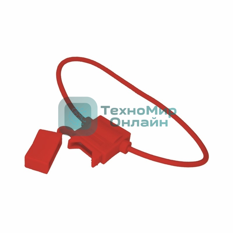 Держатель предохранителя Rexant типа Cтандарт прямоугольный красный