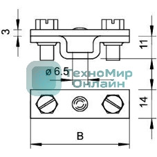 Держатель для плоских проводников FL 30. FL 40 Тип:831 40 OBO 5032040