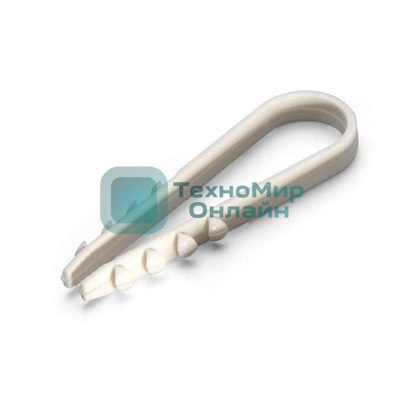 Дюбель-хомут Fortisflex ДХ 5-10 для круглого кабеля нейлон белый (уп. 100 шт)
