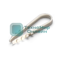 Дюбель-хомут Fortisflex ДХ 5-10 для круглого кабеля нейлон белый (уп. 100 шт)