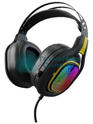 Гарнитура GMNG HS-L630G чёрный/жёлтый, проводная, подсветка