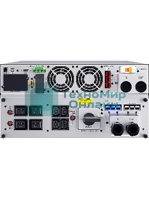 Источник бесперебойного питания CyberPower OLS10KERT5U Online 10000VA/10000W USB/RS-232/Dry/EPO/SNMP/CloudCard/(4 IEC С13, 4 IEC C19, terminal block)/bat.detect./МВ NEW