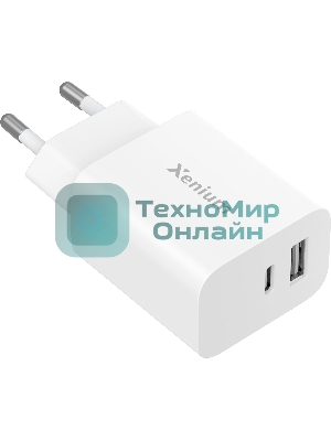 Сетевое зарядное устройство Xenium X302 30W 3A (PD+QC) (CCX3020W/00)