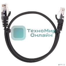 Патч-корд U/UTP Rexant cat.5e, RJ45-RJ45, 26AWG, ZH нг(А)-HF, черный, 0,5 м