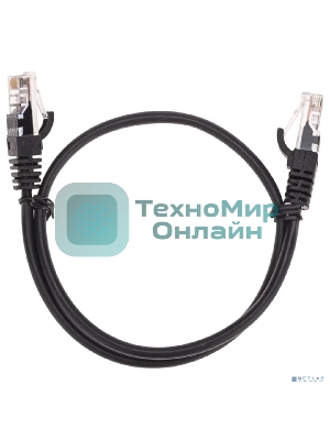Патч-корд U/UTP Rexant cat.5e, RJ45-RJ45, 26AWG, ZH нг(А)-HF, черный, 0,5 м