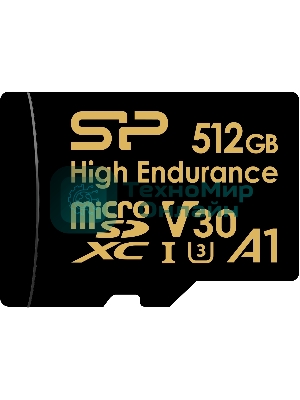 Флеш карта microSDXC 512Gb Silicon Power SP512GbSTXDV3V1H Superior V30 A1 + adapter