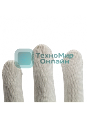 Перчатки из синтетической нити, ПВХ точка, 13 класс, белые, XL Россия
