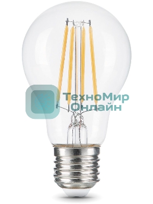 Лампа cветодиодная Gauss Filament А60 12W 1250lm 4100К Е27 LED 1/10/40