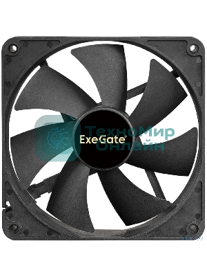 Вентилятор для корпуса ExeGate EX14025S3P черный, 140 мм, 1200 об/мин, 24 дБ, 3 pin