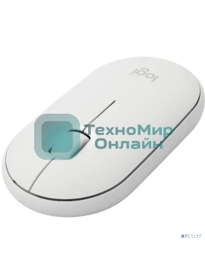 Мышь беспроводная Logitech Pebble M350 белый, 1000 dpi, радиоканал, Bluetooth, USB, кнопки - 3