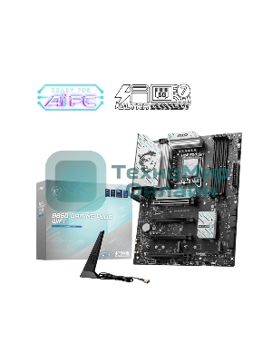 Материнская плата MSI B860 GAMING PLUS WIFI, LGA 1851, Intel B860, 4xDDR5, 4xSATA, 3xM.2, 1xPCIe 4.0 x4, 1xPCIe 5.0 x16, 1xDP, 1xHDMI, 1xUSB-C, 1x 5Gb LAN, 4xUSB-A 2.0, 2xUSB-A 3.2 Gen 1, 2xUSB 3.2 Gen 2, 7.1, 3x3.5 мм, ATX