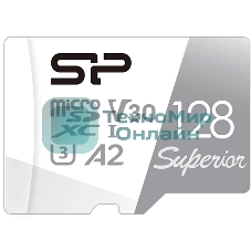 Флеш карта microSD 128Gb Silicon Power Superior Pro A2 microSDXC Class 10 UHS-I U3 Colorful 100/80 Mb/s