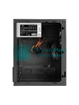 Компьютерный корпус Minitower ExeGate BAA-308MU2-UNS450 (mATX, БП UNS450 с вент. 12см, 1хUSB+2хUSB 3.0, HD Audio, черный)