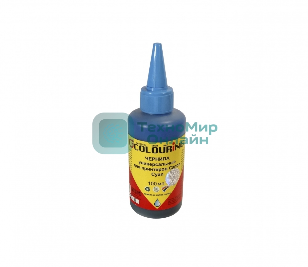 Чернила Colouring для принтеров Canon универсальные Cyan 100 мл водн