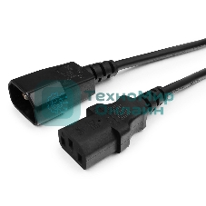 Кабель питания сист.блок-монитор Cablexpert PC-189-1-5M, 5м, C13-C14, 3x1кв.мм., черный, с заземлением