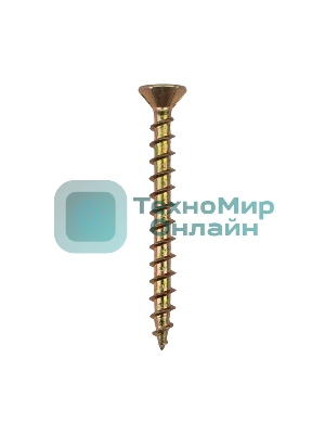 Саморез оконный Kranz острый, 4.1х40, желтый цинк, короб (500 шт./уп.)