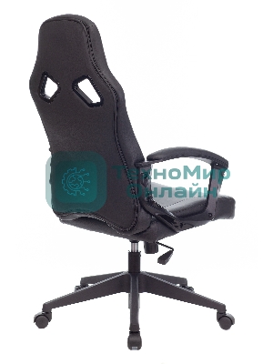 Кресло Zombie DRIVER черный, экокожа, 120 кг, механизм качания