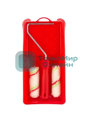 Малярный набор Сибртех для работ с эмалями: кювета 150 мм х 290 мм и мини-валик 110 мм