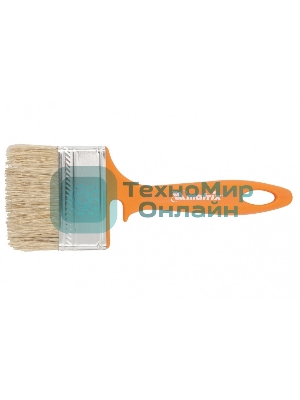 Кисть флейцевая Matrix для фасадных работ, 70х12 мм, натуральная щетина, пластиковая рукоятка