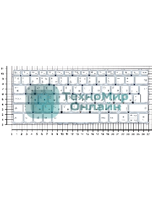 Клавиатура для ноутбука Lenovo Yoga Slim 7 Carbon 13ITL5, белая