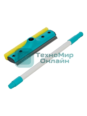 Щетка-окномойка Home Palisad с водосгоном, пластиковый черенок, 430х220 мм