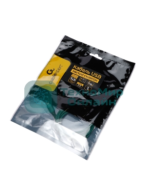 Кабель USB2.0 Cablexpert CC-USB2S-AMCM-1M-GN AM/Type-C, 3А, 18Вт, QC3.0, силиконовый, медь, 1м, зеленый, пакет