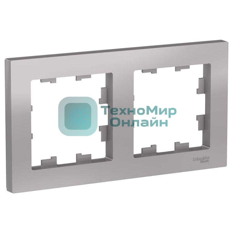 Рамка 2-м AtlasDesign универс. алюм. SchE ATN000302