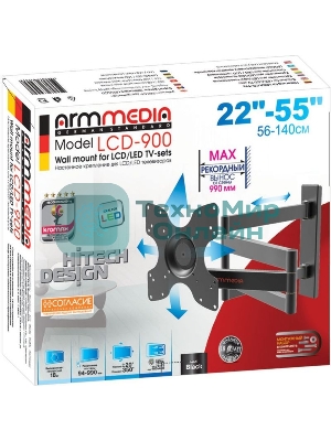 Кронштейн для телевизора Arm Media LCD-900 черный, 22