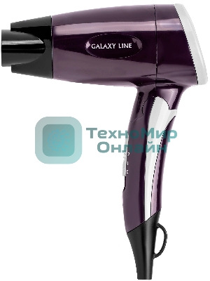 Фен Galaxy Line GL 4338 фиолетовый, 1200 Вт, компактный