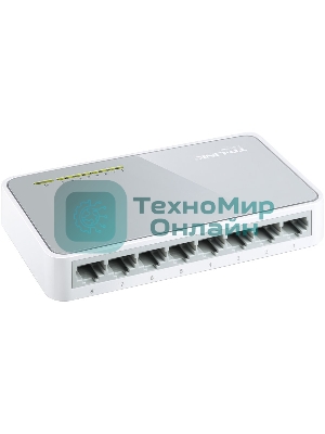 Коммутатор TP-Link SOHO TL-SF1008D Коммутатор 8-port 10/100M mini Desktop Switch, 8 10/100M RJ45 ports, Plastic case