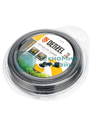 Леска двухкомпонентная Denzel для триммера, круглая