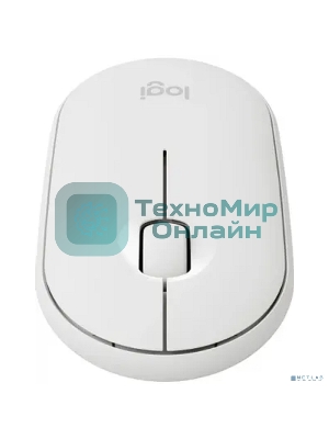 Мышь беспроводная Logitech Pebble M350 белый, 1000 dpi, радиоканал, Bluetooth, USB, кнопки - 3