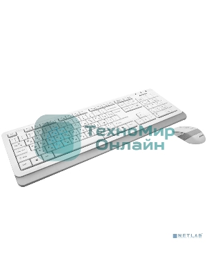 Комплект клавиатура+мышь A4Tech FStyler FG1010 беспроводной, USB, 2000 DPI, белый/серый