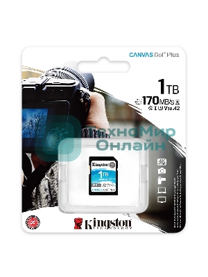 Флеш карта Kingston 1Tb SDXC Canvas Go Plus 170R C10 UHS-I U3 V30/Kingston 1Tb SDXC Canvas Go Plus 170R C10 UHS-I U3 V30