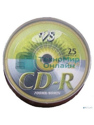 Диск CD-R VS 700 Mb, 52x, Shrink (25), (10/600)
