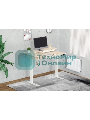 Стол для компьютера Cactus CS-EDL-DWT столешница ДСП светлый дуб каркас белый 120x71x60см