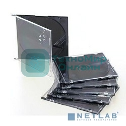 Бокс для CD/DVD, Slim, черный (200 шт.) (200/200)