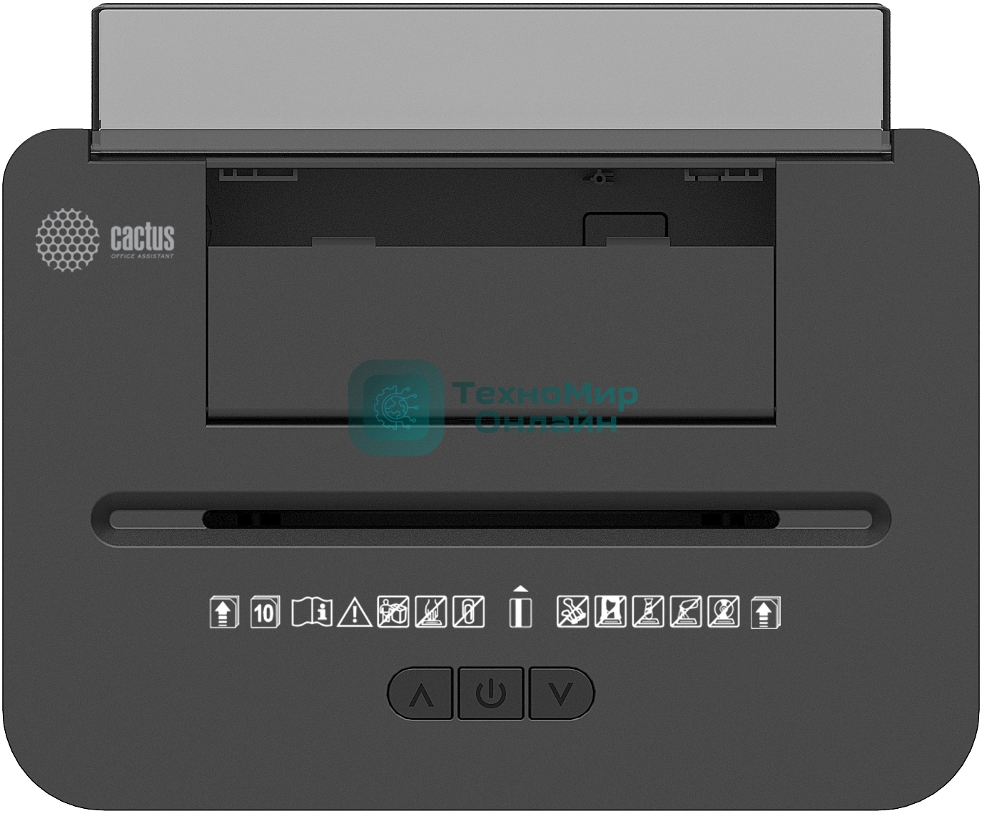 Шредер Cactus CS-SH-D8 с автоподачей (секр.P-4) фрагменты 150лист. 24лтр. скобы пл.карты