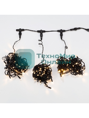 Гирлянда Neon-night LED ClipLight 24V, 3 нити по 10 метров, цвет диодов теплый белый