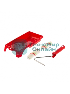 Малярный набор Сибртех для работ с эмалями: кювета 150 мм х 290 мм и мини-валик 110 мм