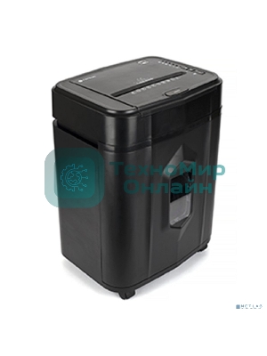 Шредер Heleos АП23-4 черный с автоподачей (секр.P-4) фрагменты 145лист. 23лтр. скрепки скобы пл.карты