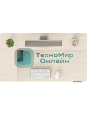 Стол для компьютера Cactus CS-EDL-DWT столешница ДСП светлый дуб каркас белый 120x71x60см