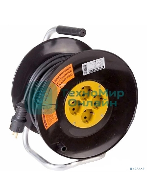 Удлинитель силовой PROconnect на катушке PROFESSIONAL 4 гнезда с/з 40 м 3х2,5 мм² 11-7614